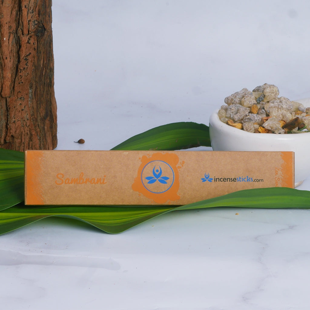 Sambrani Incense 8" inch 12 Sticks Zen Incense 1 Pack