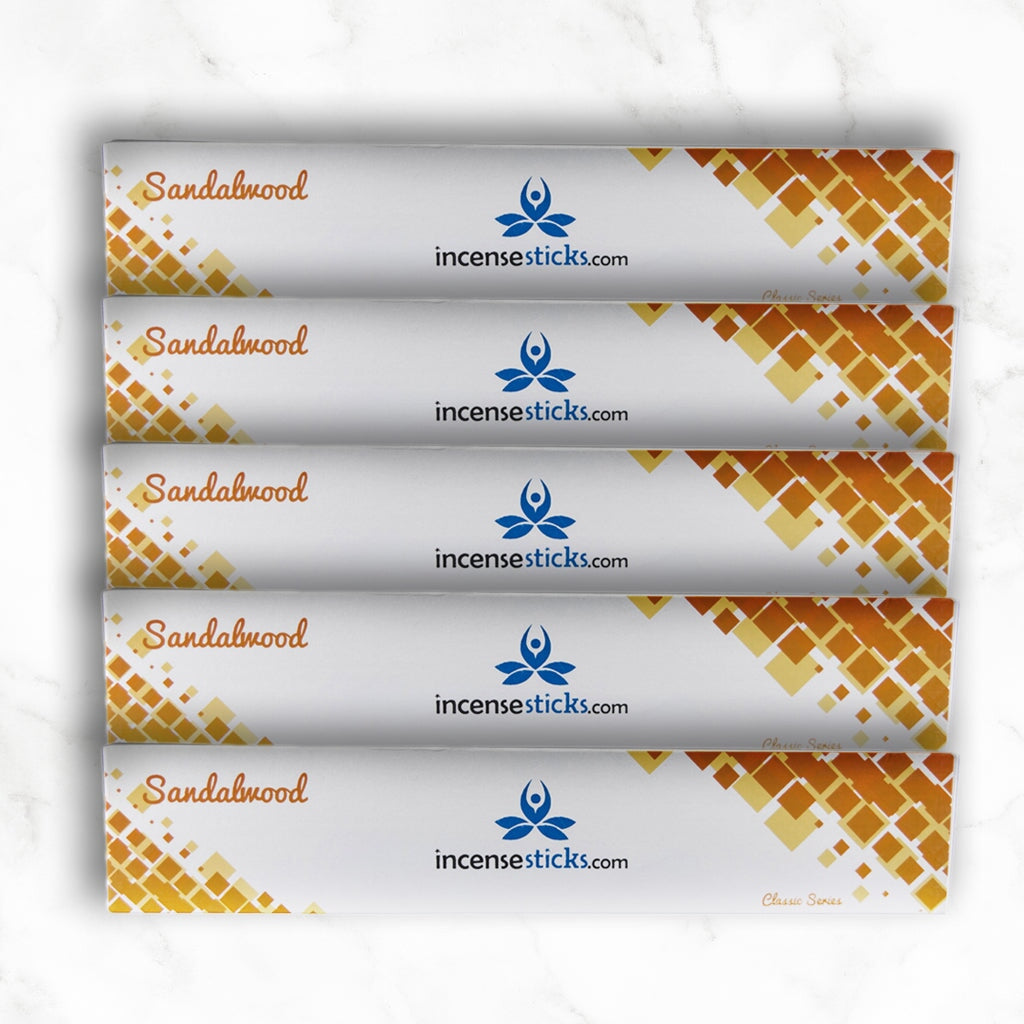 Sandalwood Incense 10" inch 12 Sticks classic incense 5 Packs
