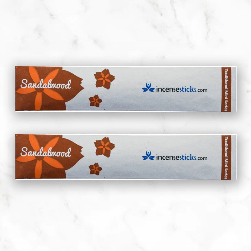 Sandalwood Incense 4.5" 10 Sticks Mini Traditional 2 Packs