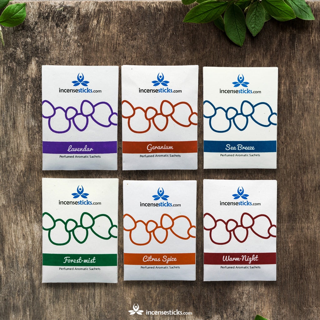 Set of 6 Pack Aromatic Sachets for Home Decor & Closets Aromatic Sachets