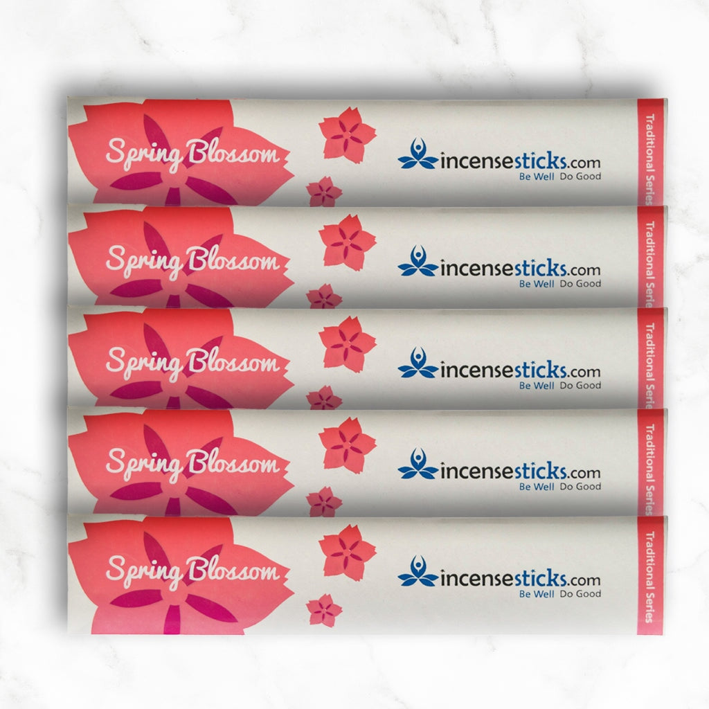 Spring Blossom Incense 8" 10 Sticks Traditional Incense 5 Packs 