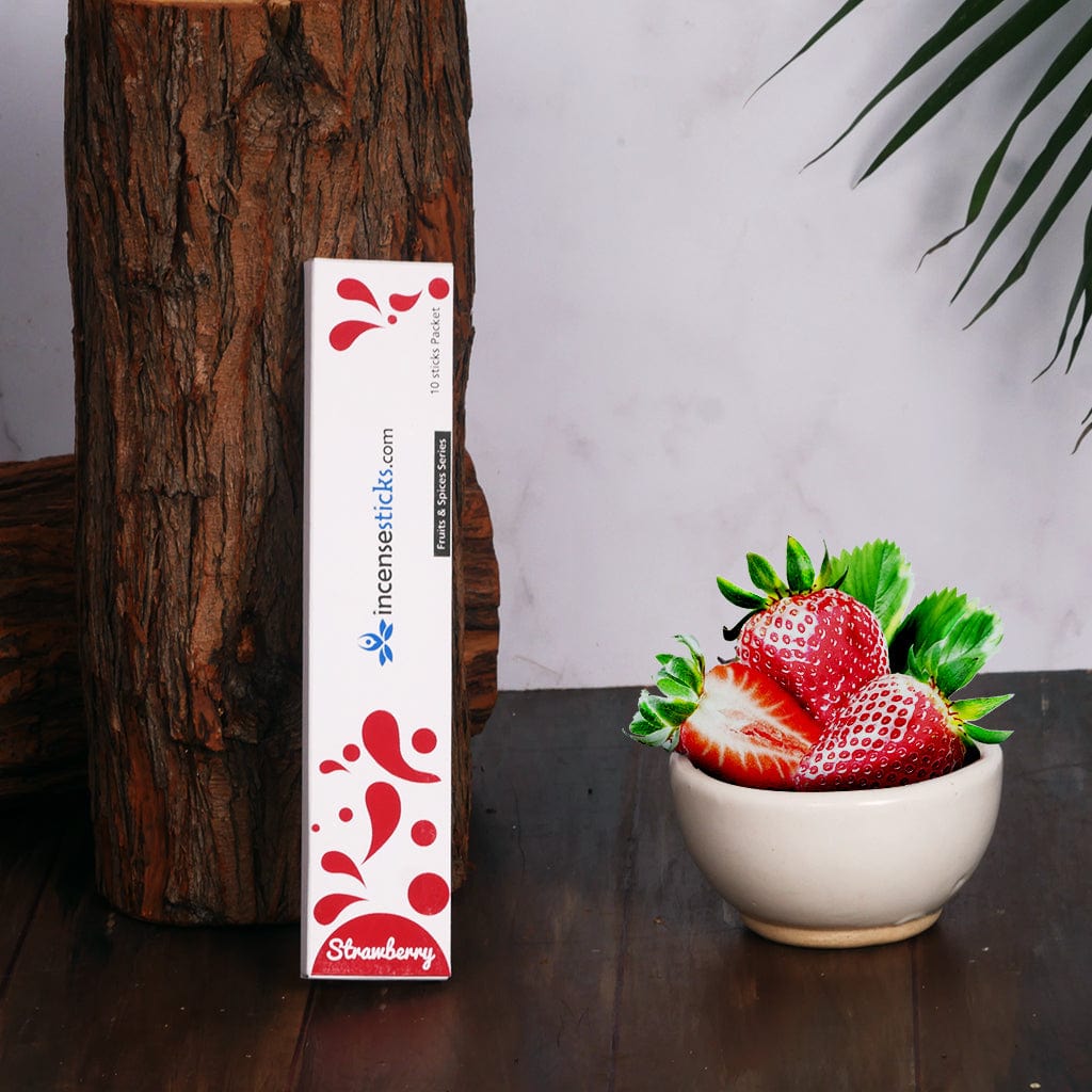 Strawberry Incense 8" inch 10 Sticks Fruits & Spices