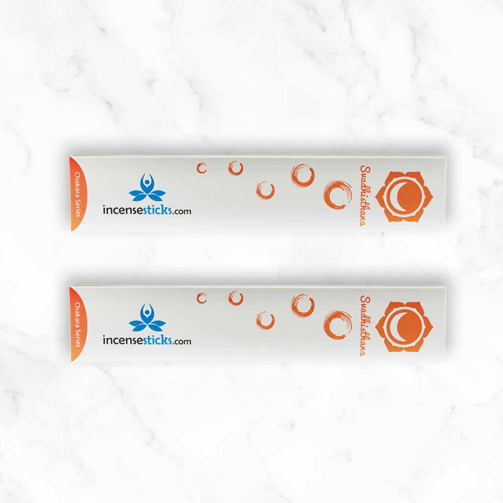 Svadhishthana Incense 8" inch 12 Sticks Chakra incense 2 Packs