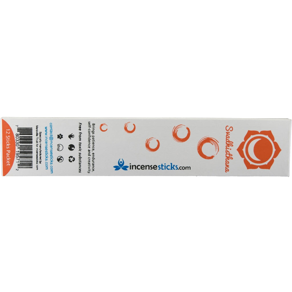 Svadhishthana Incense 8" inch 12 Sticks Chakra incense