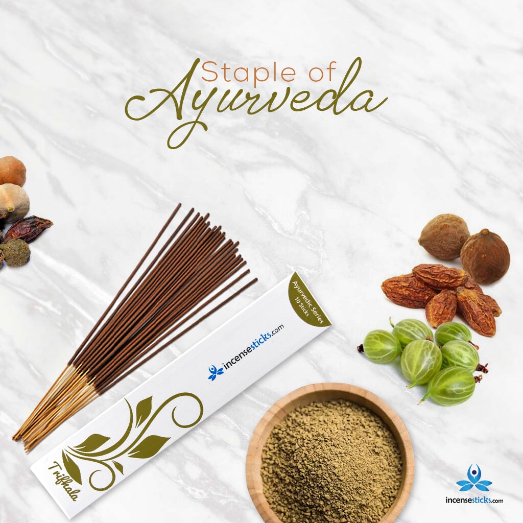 Triphala Incense 8" 10 Sticks Ayurvedic incense