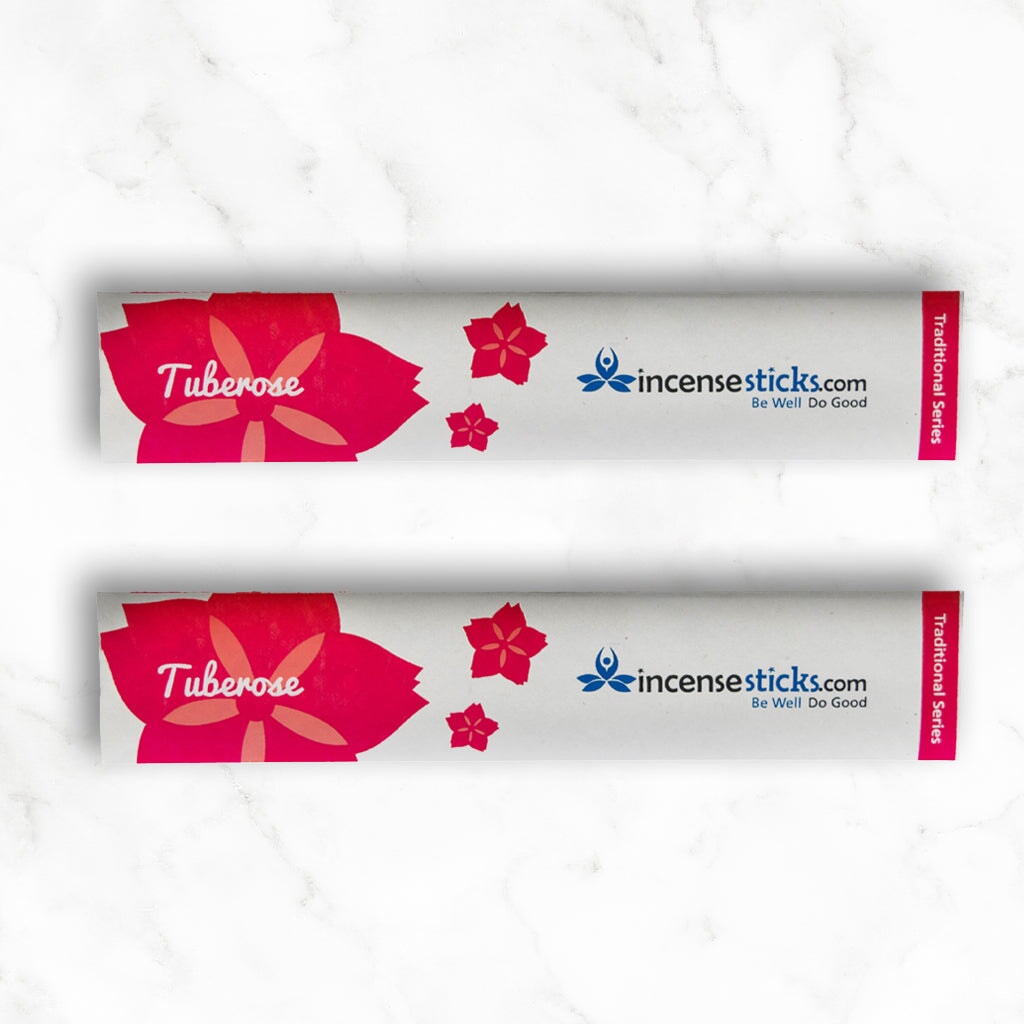 Tuberose Incense 8" 10 Sticks Traditional Incense 2 Packs
