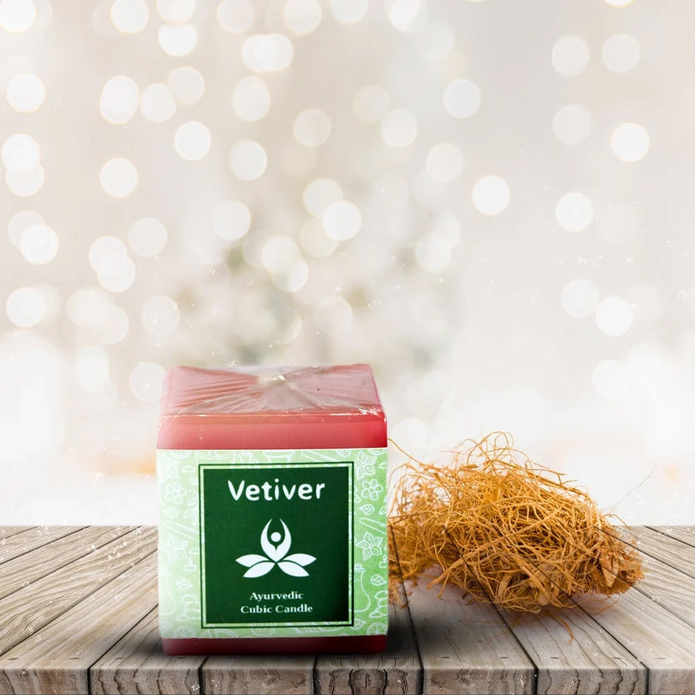 Vetiver Ayurvedic Cubic Candle