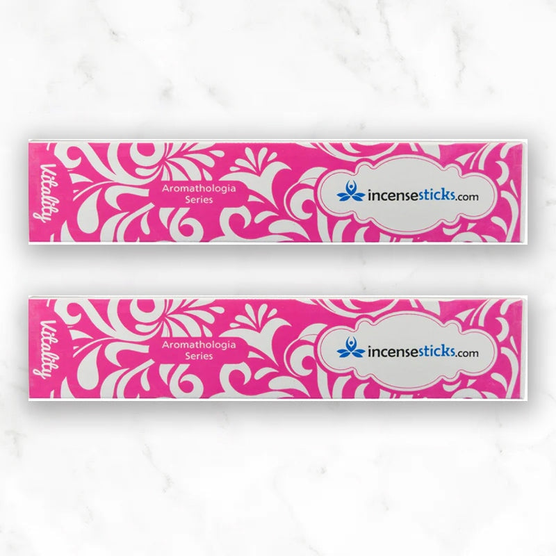 Vitality Incense 8" 12 Sticks Aromatologia Incense Sticks 2 Packs