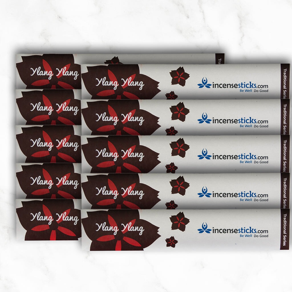 Ylang Ylang Incense 8" 10 Sticks Traditional Incense 10 Packs