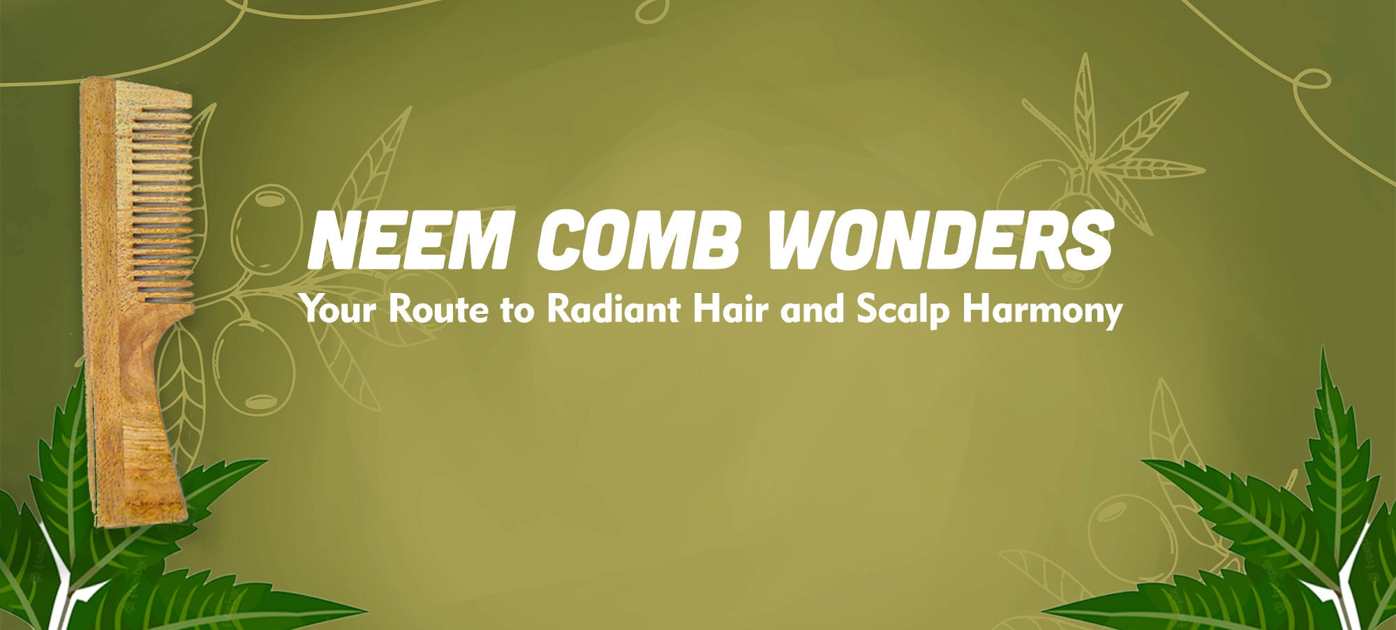 Neem Wood Comb for Healthy Hair and Happy Scalp