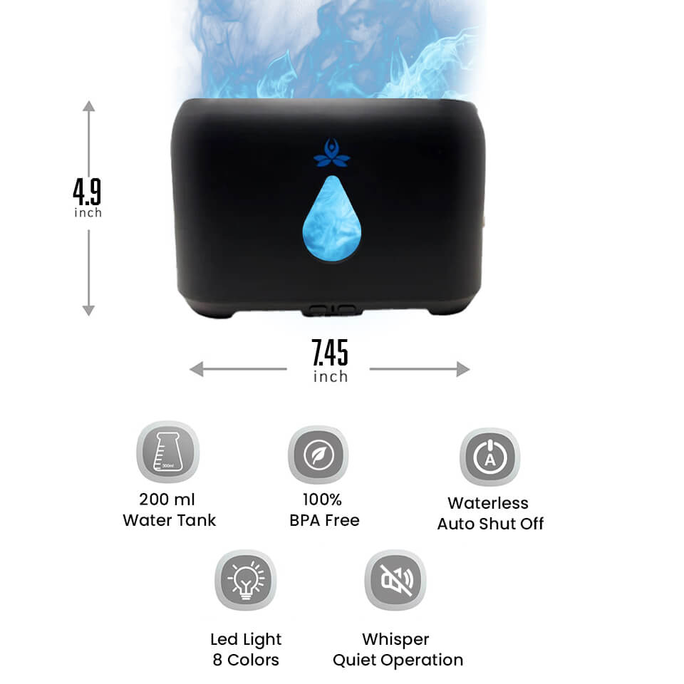 Essential Oil Diffuser With Flame Light (Agni )