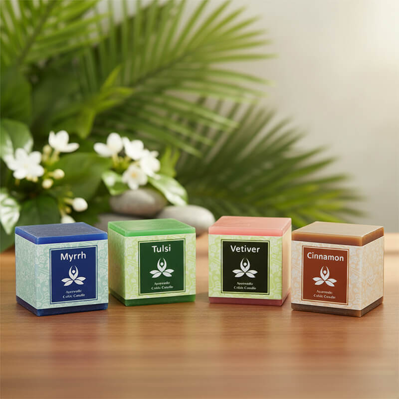 Ayurvedic Candles Set - Pack Of 4 Assorted Candles