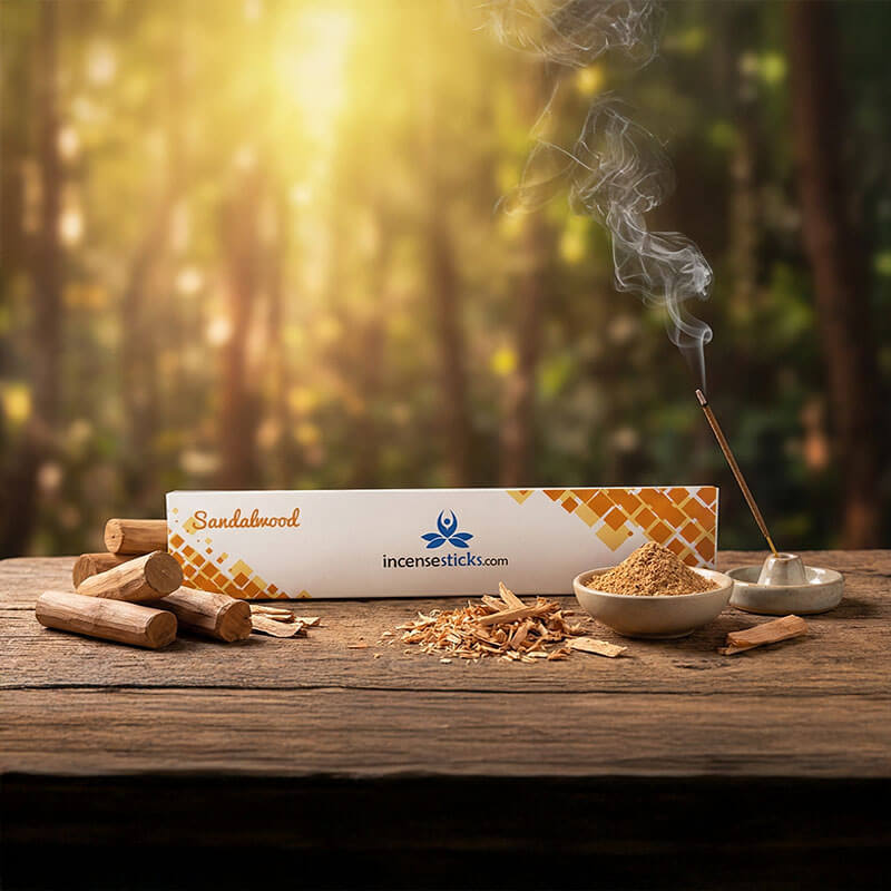 Sandalwood Incense 10" inch 12 Sticks