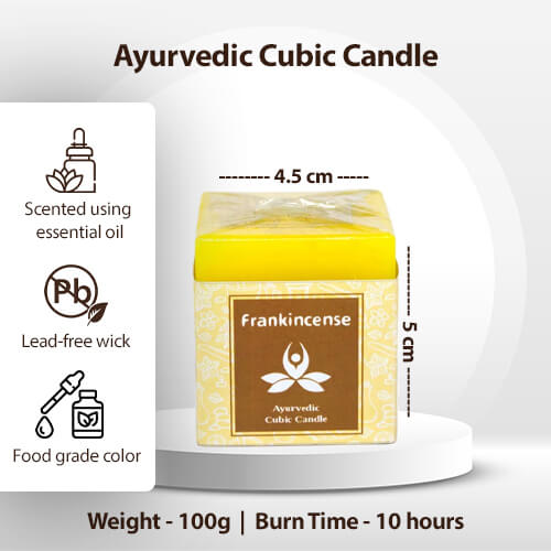 Frankincense Ayurvedic Cubic Candle