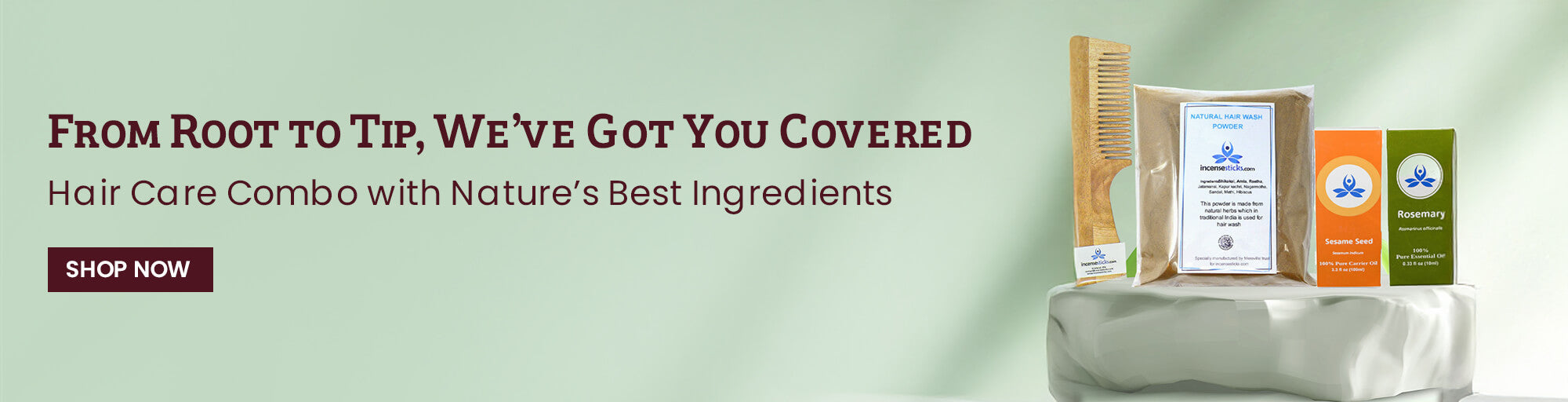 Hair Care Combo with Nature’s Best Ingredients by Incensesticks