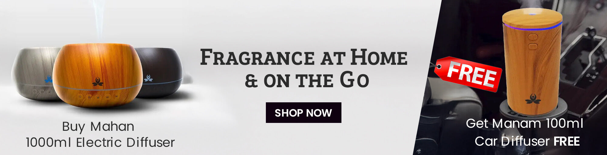 Get Manam 100ml Car Diffuser FREE with Mahan 1000ml Electric Diffuser