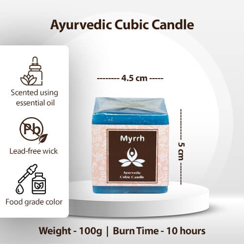 Myrrh Ayurvedic Cubic Candle