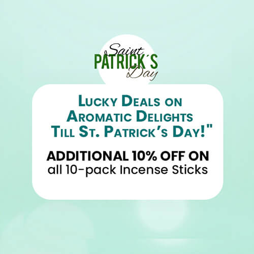 St. Patrick’s Day Special – Extra 10% Off 10-Pack Incense Sticks!