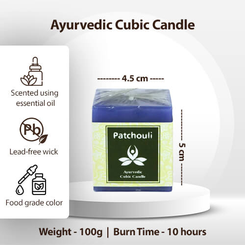 Patchouli Ayurvedic Cubic Candle