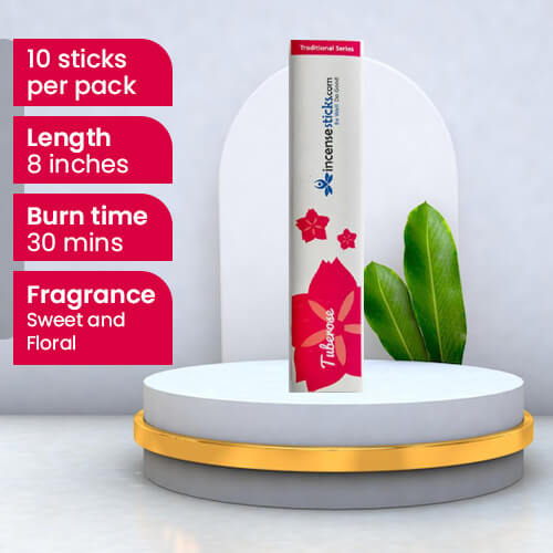 Tuberose Incense 8" 10 Sticks