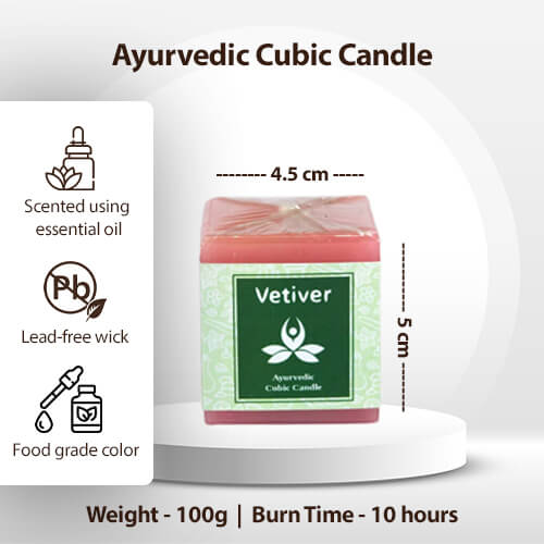 Vetiver Ayurvedic Cubic Candle