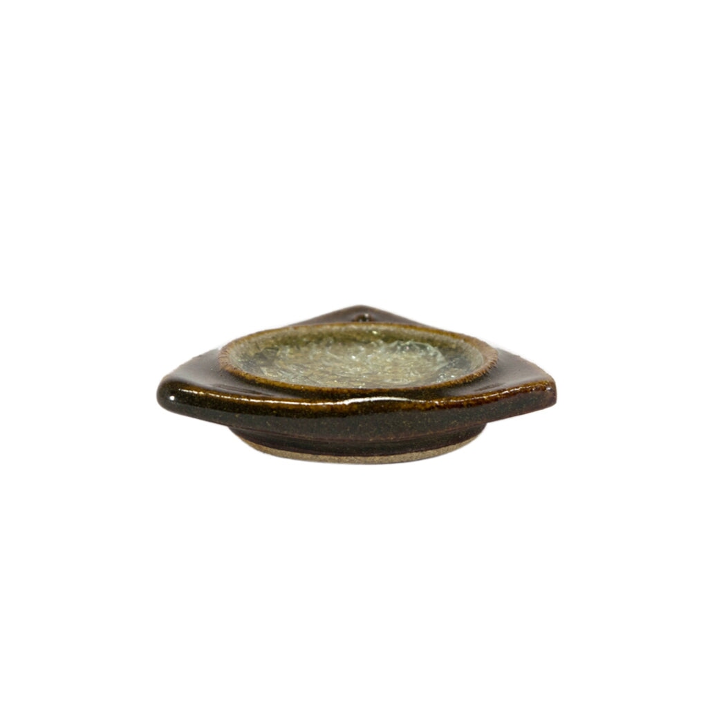 Ceramic Crystal Incense Holder – Triangle Ceramic with Crystal Incense Holder Small 