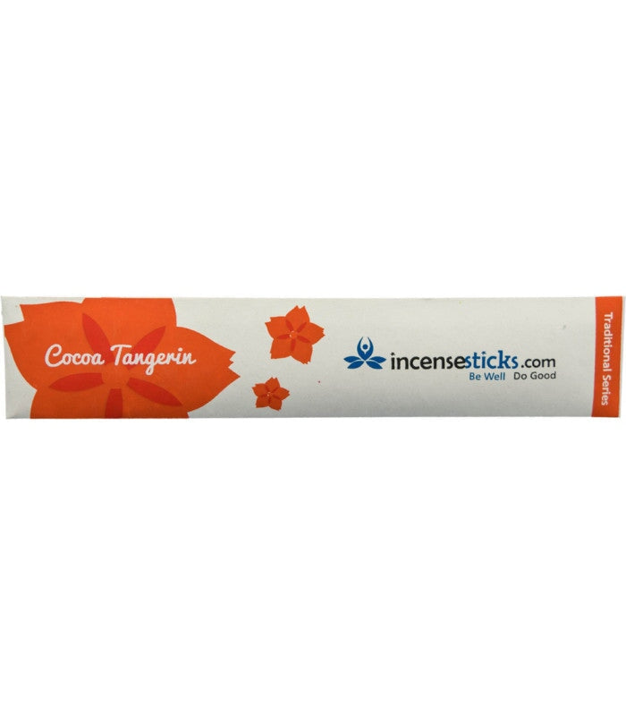 Cocoa Tangerin Incense 8" 10 Sticks Traditional Incense 1 Pack 