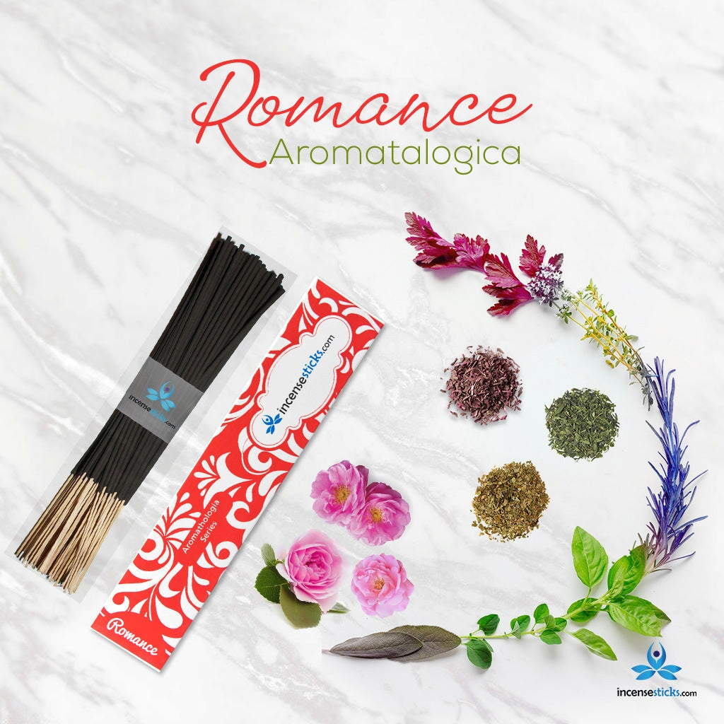 Romance Incense 8" 12 Sticks Aromatologia Incense Sticks 