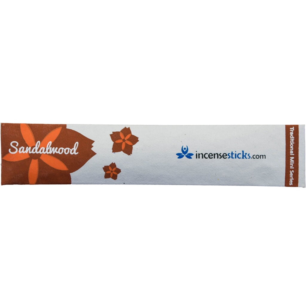 Sandalwood Incense 4.5" 10 Sticks Mini Traditional 1 Pack 