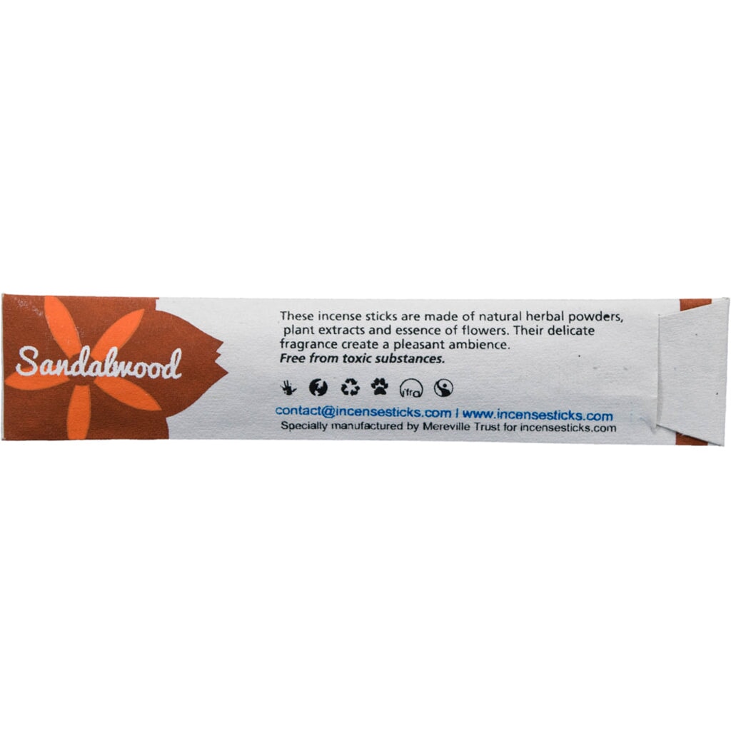 Sandalwood Incense 4.5" 10 Sticks Mini Traditional 