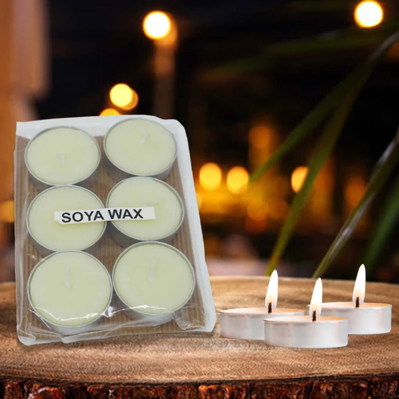 🎁 Soy Wax Tea light Candles ( 6 in 1 Pack ) (100% off)